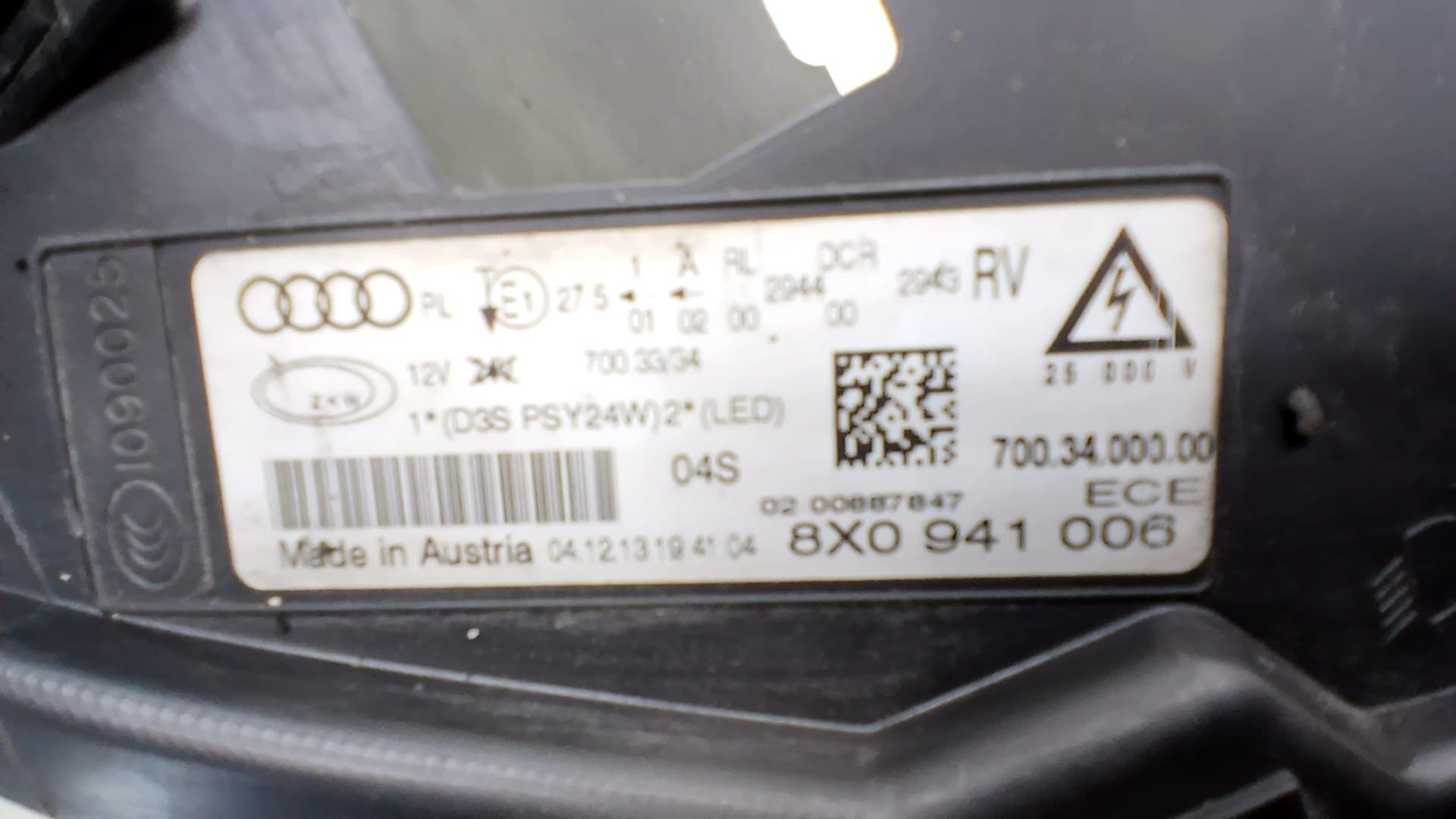 Faro derecho AUDI A1 SPORTBACK (8XF) 4