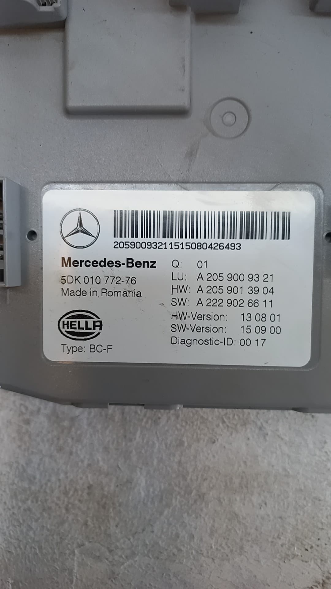 Modulo electronico MERCEDES-BENZ C-CLASS 3