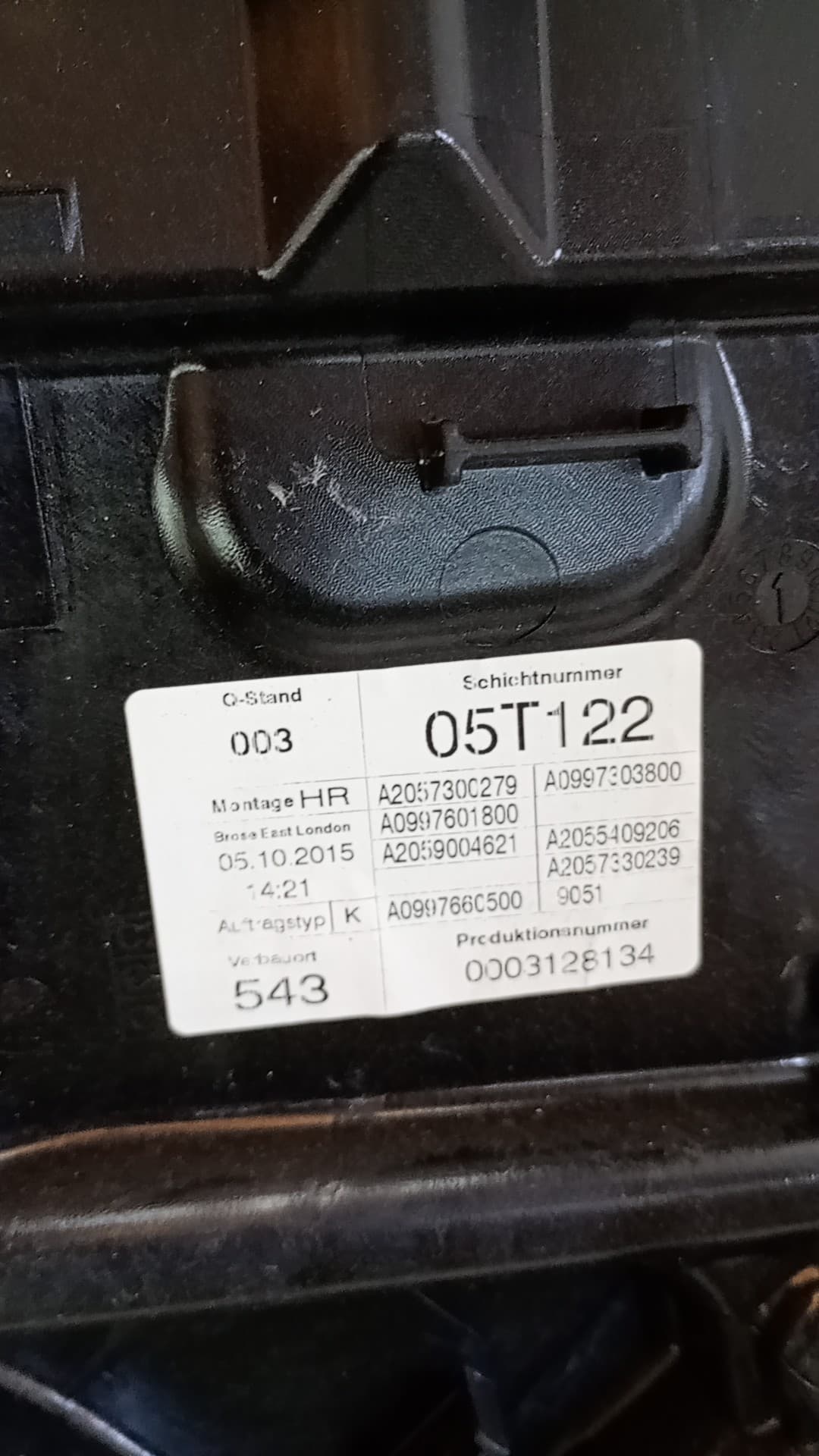 Elevalunas trasero derecho MERCEDES-BENZ C-CLASS 2