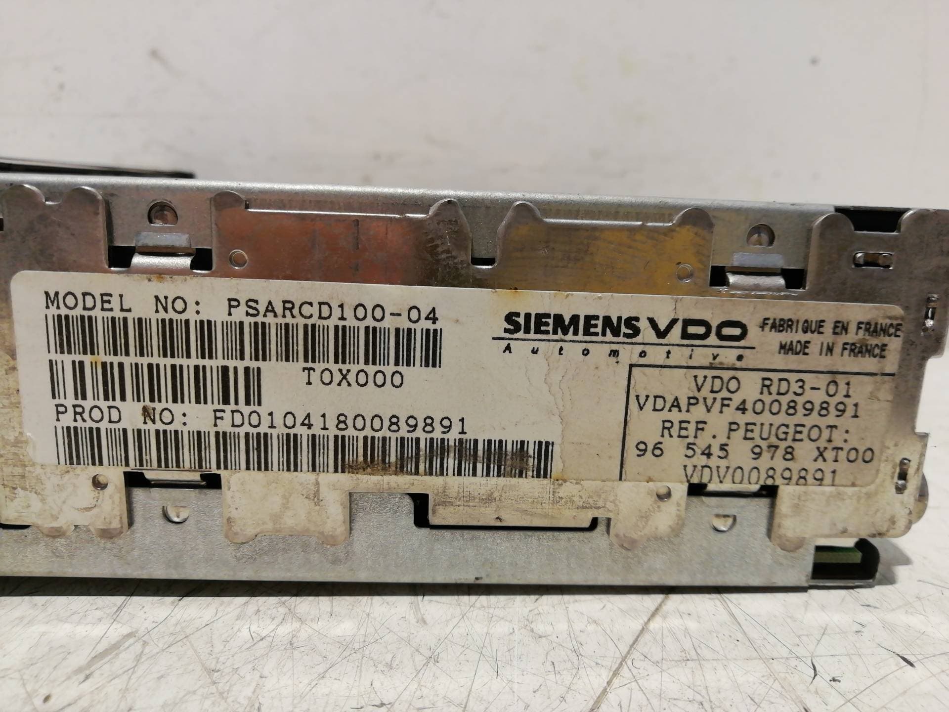 Sistema audio / radio cd PEUGEOT 307 (S1) 2