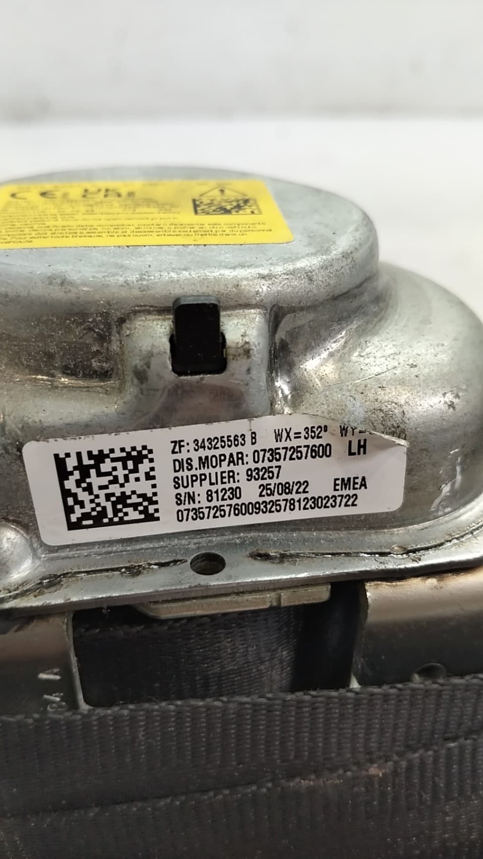 Cinturon seguridad delantero izquierdo FIAT 500E 2