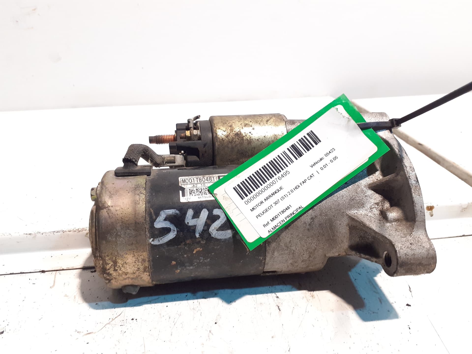 Motor arranque PEUGEOT 307 (S1)