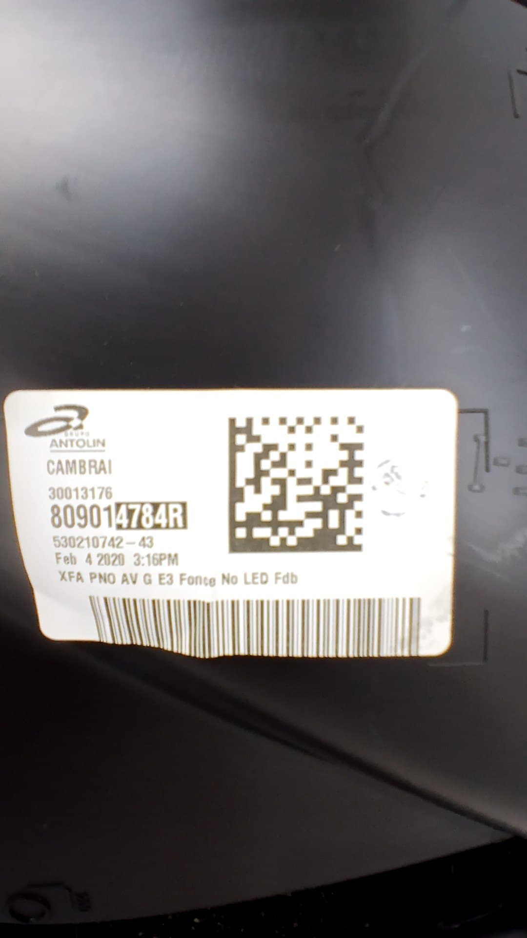 Recambio RENAULT GRAND SCENIC ref. 809014784R 2