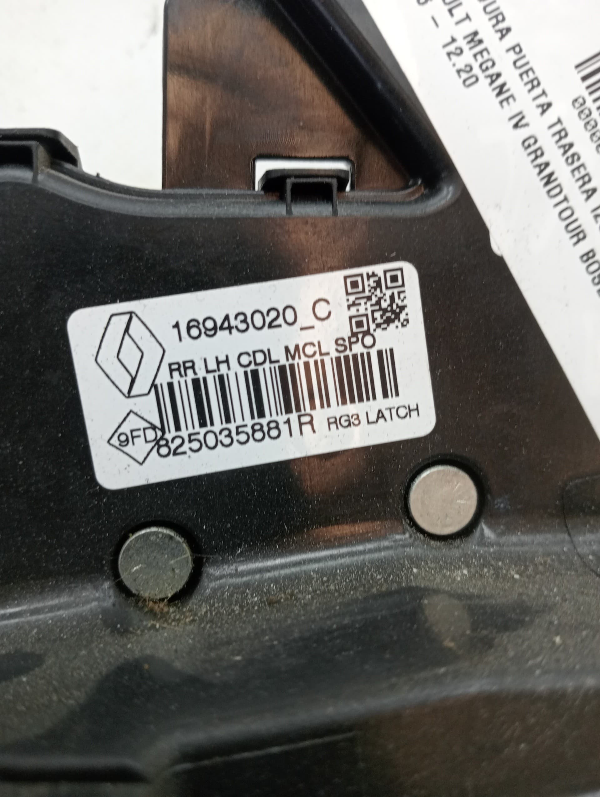 Cerradura puerta trasera izquierda RENAULT MEGANE IV GRANDTOUR 3