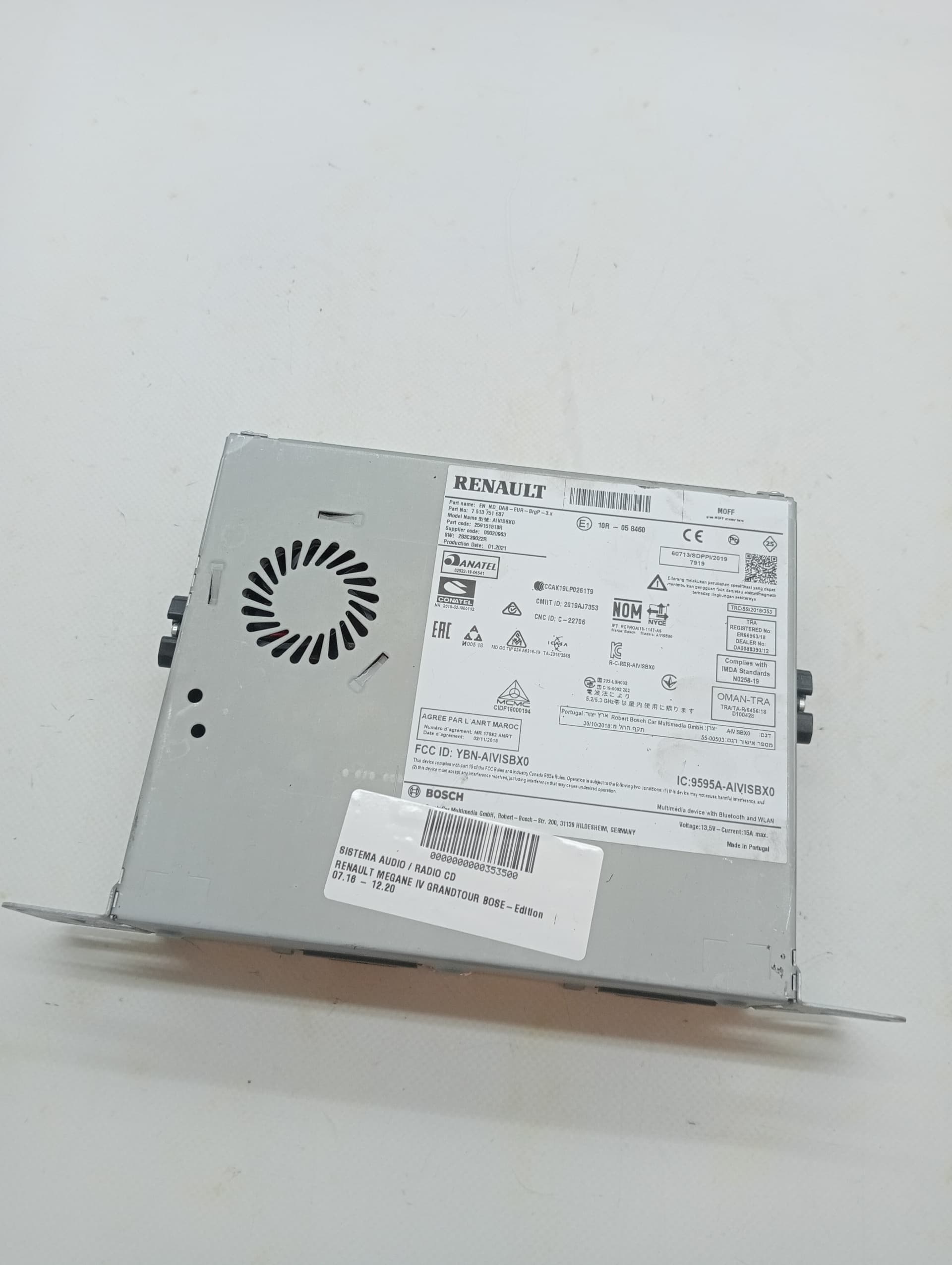 Sistema audio / radio cd RENAULT MEGANE IV GRANDTOUR