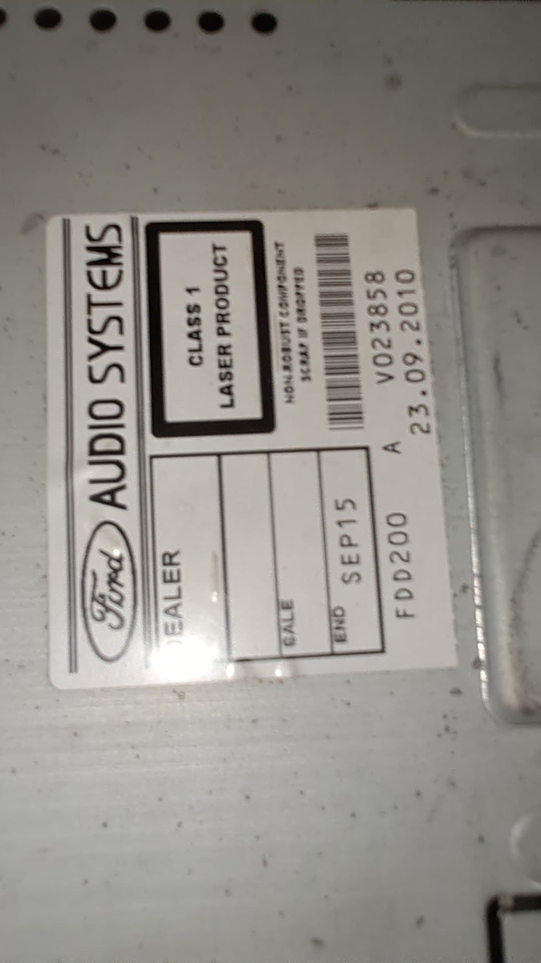 Sistema audio / radio cd FORD TRANSIT CONNECT (TC7) 2