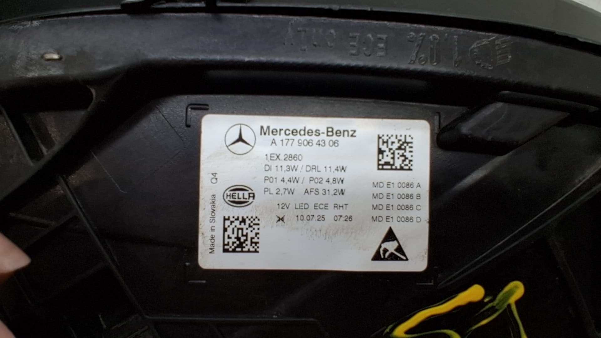 Faro derecho MERCEDES-BENZ A-CLASS 3