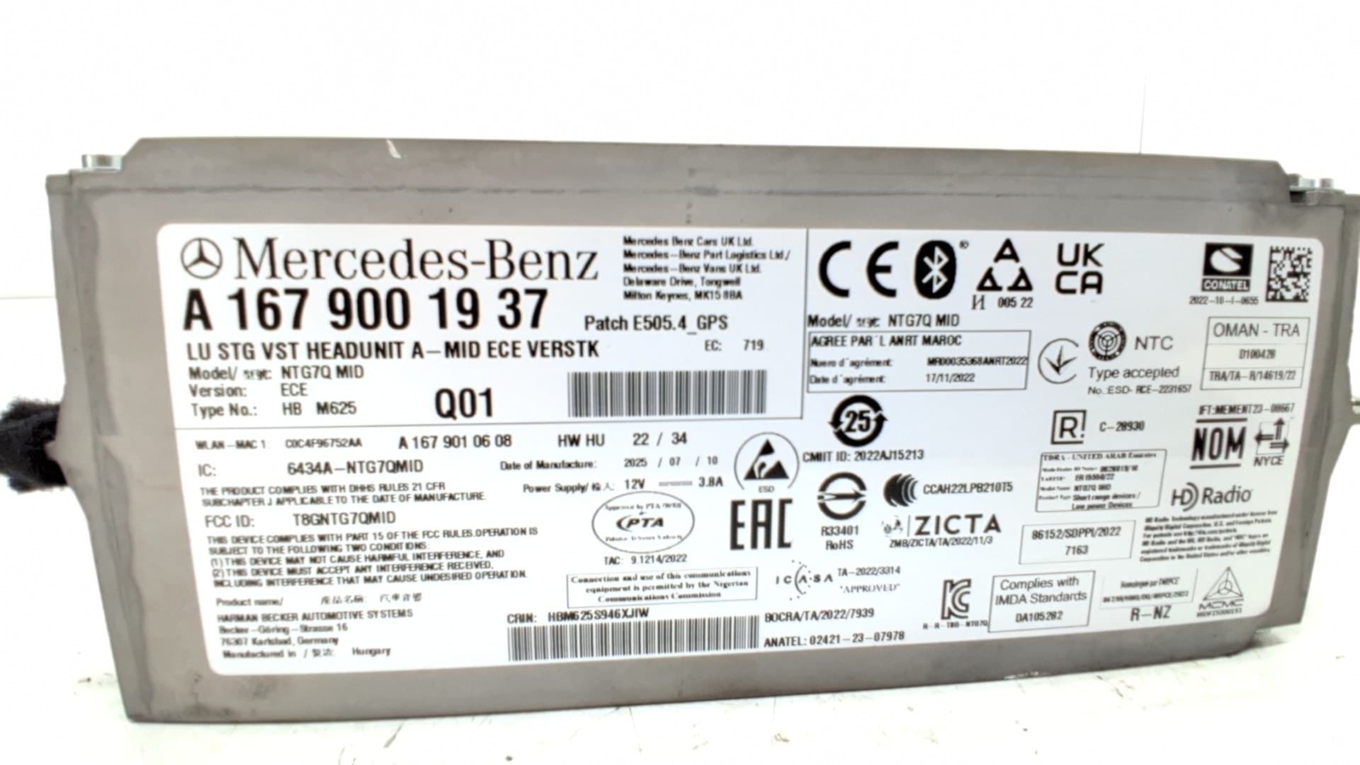 Sistema audio / radio cd MERCEDES-BENZ A-CLASS 3