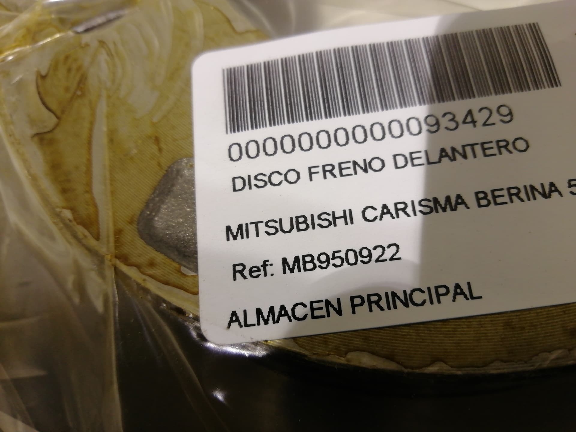 Disco freno delantero MITSUBISHI CARISMA BERINA 5 (DA0) 3