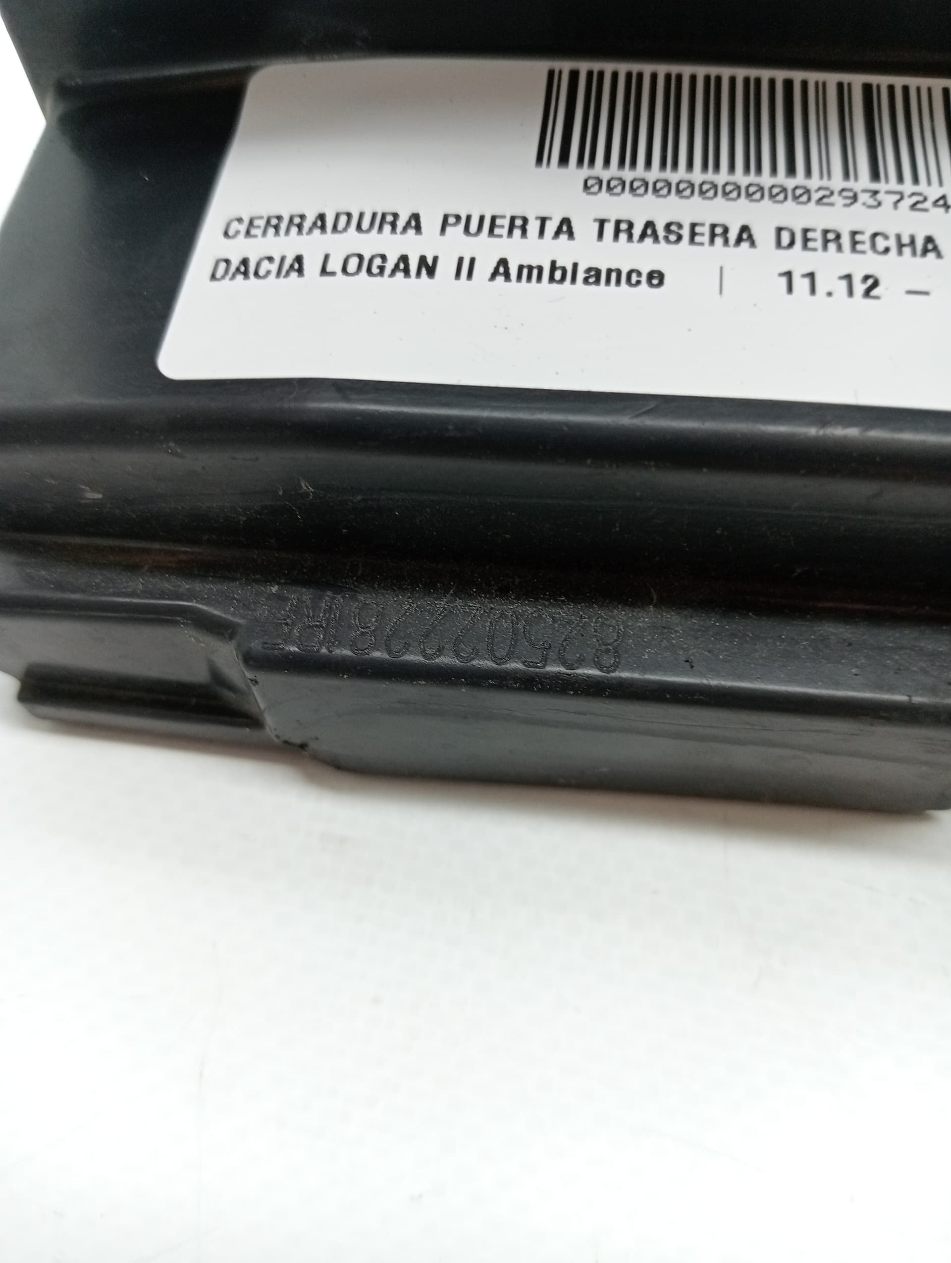 Cerradura puerta trasera derecha DACIA LOGAN II 3