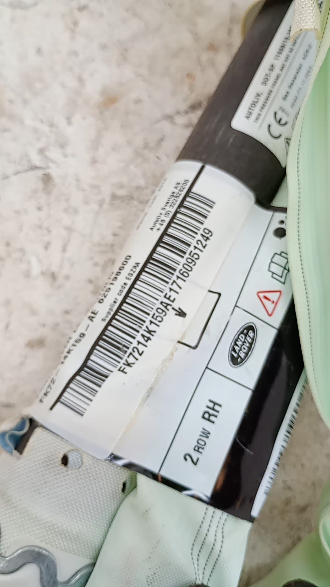 Airbag cortina delantero derecho LAND ROVER DISCOVERY 3