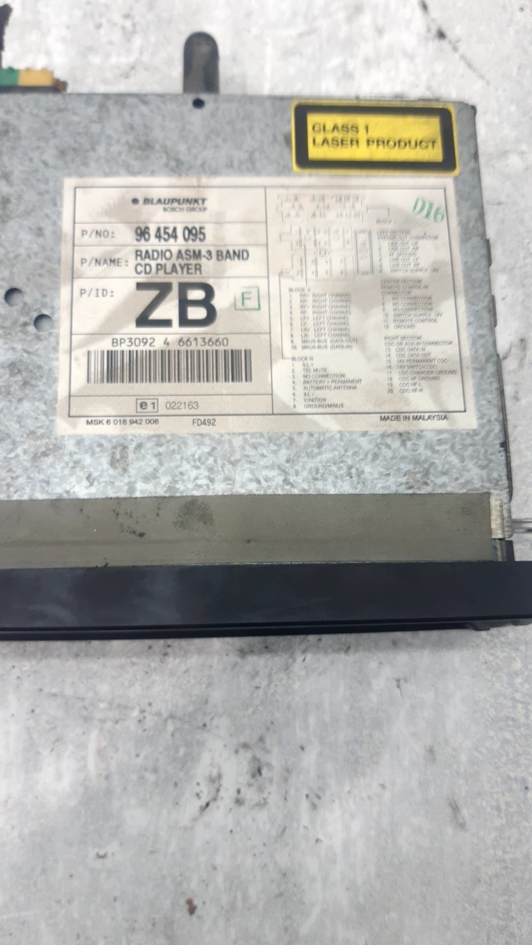 Sistema audio / radio cd CHEVROLET TACUMA 4