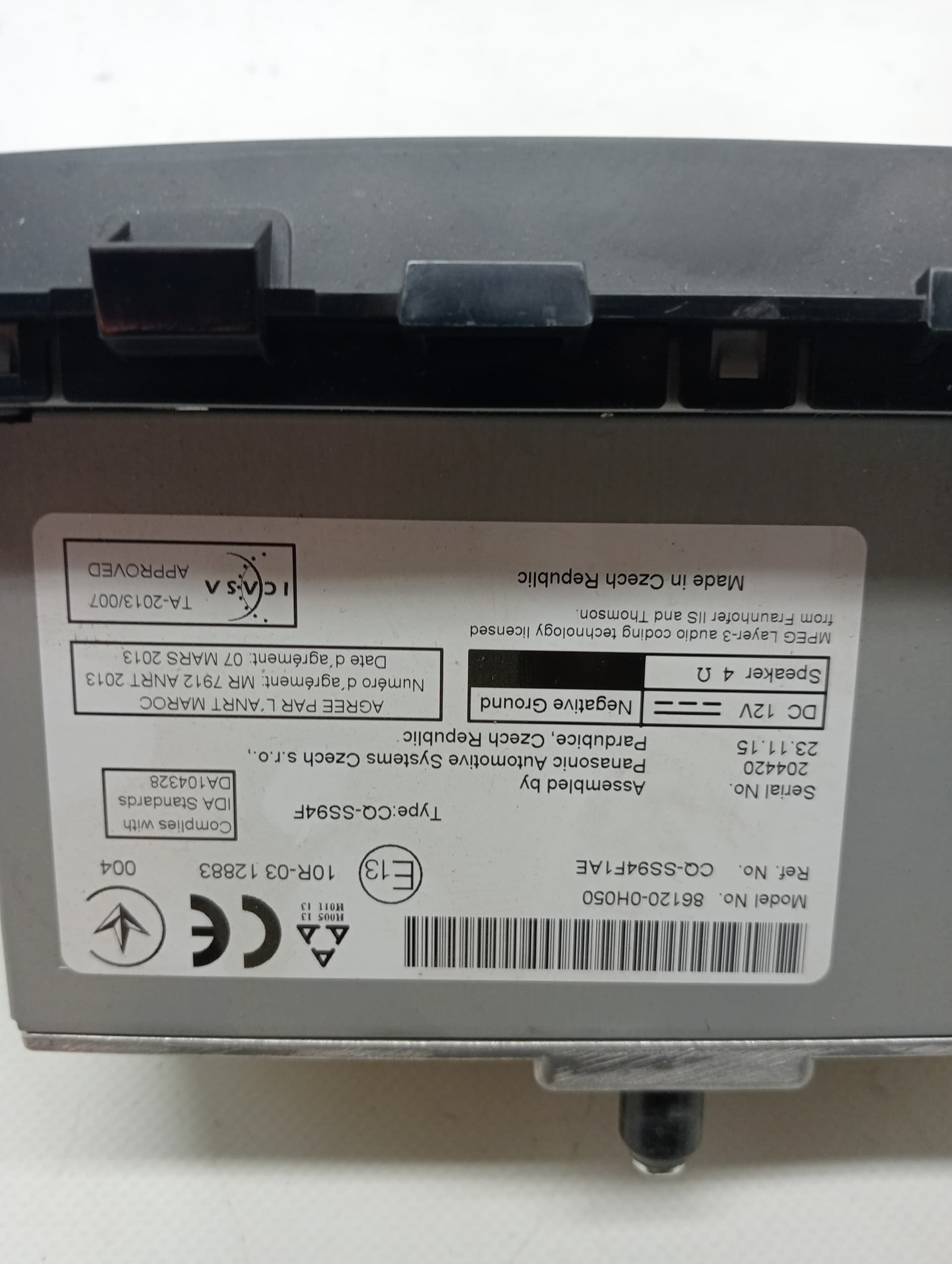Sistema audio / radio cd CITROEN C1 2