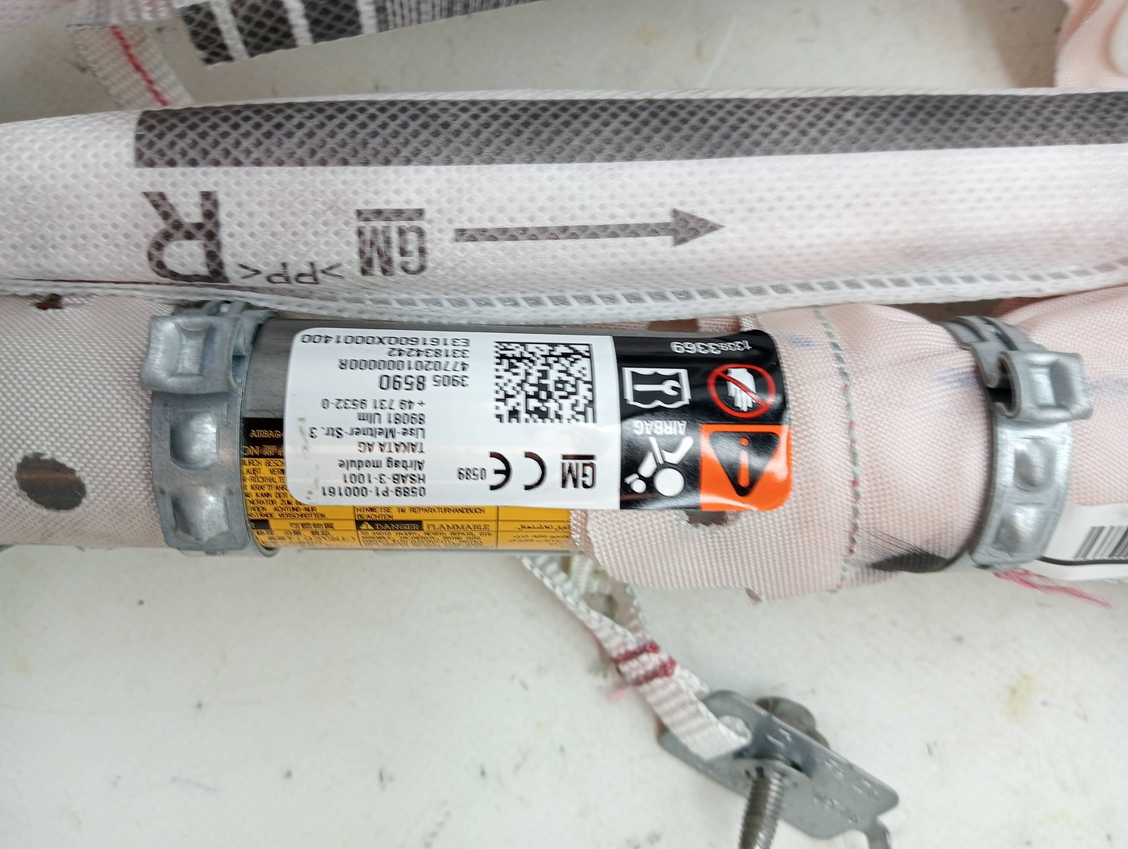 Airbag cortina delantero derecho OPEL ASTRA K LIM 2