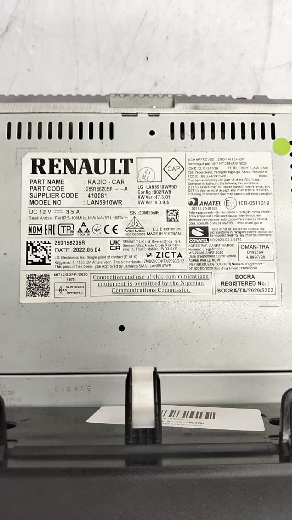 Pantalla multifuncion DACIA DUSTER 3