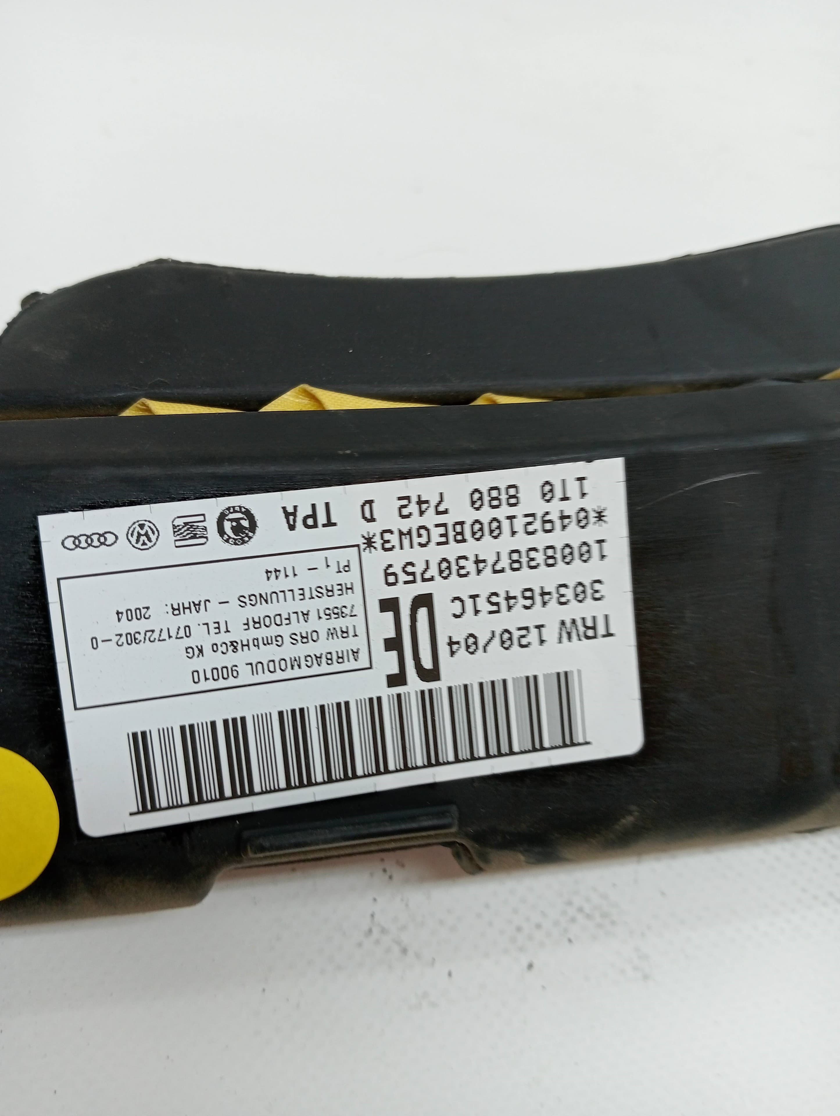 Airbag cortina delantero derecho VOLKSWAGEN TOURAN (1T1) 2