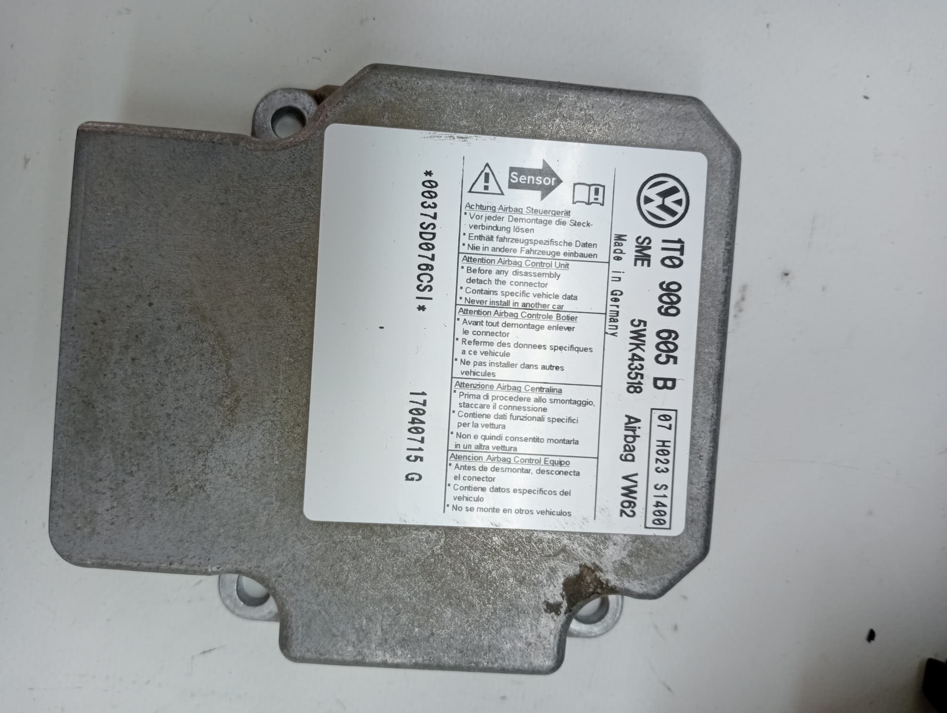 Kit airbag VOLKSWAGEN TOURAN (1T1) 3