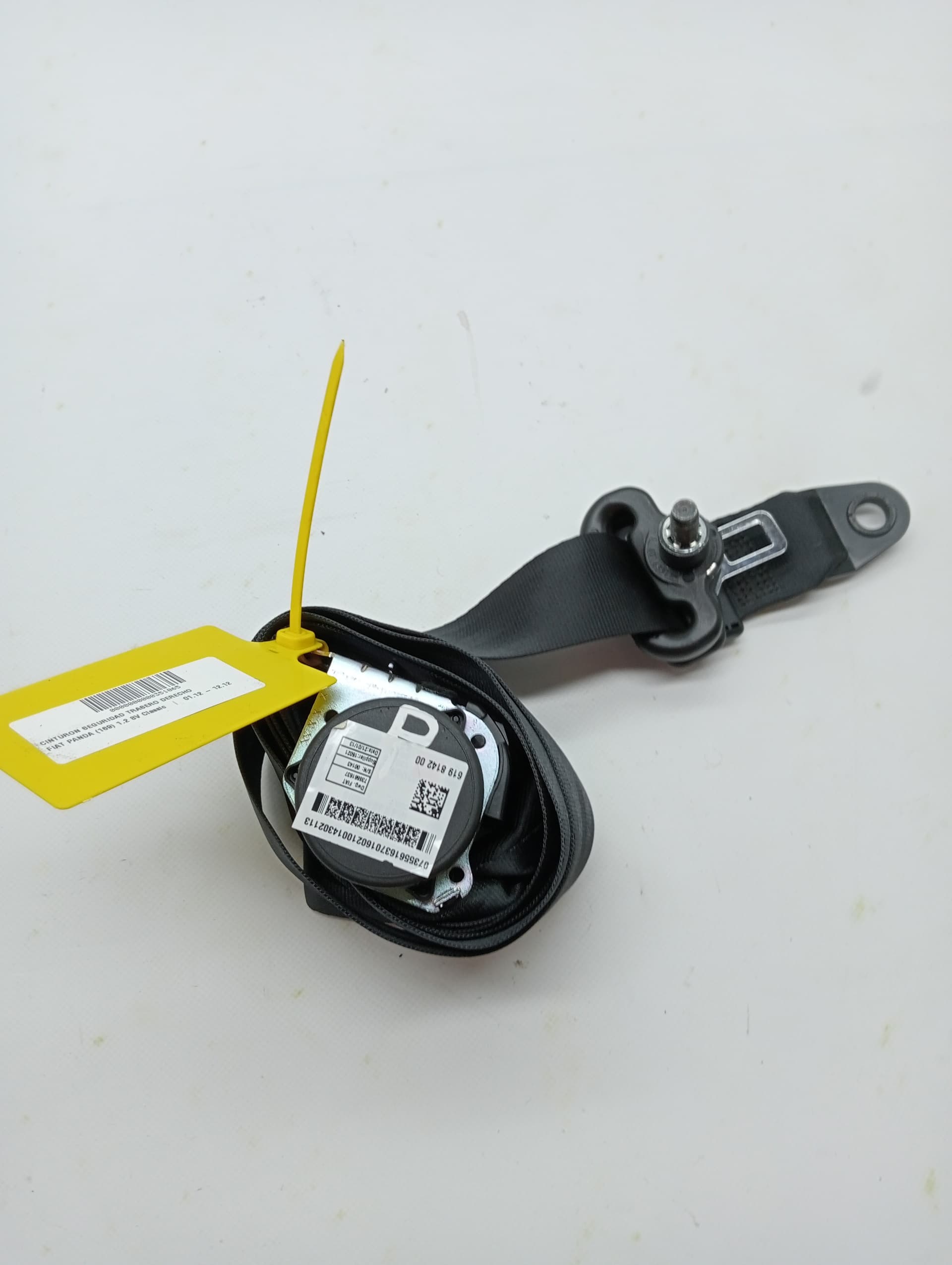 Cinturon seguridad trasero derecho FIAT PANDA (169)
