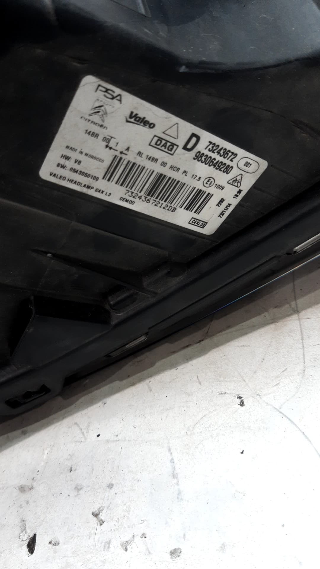 Faro derecho CITROEN C4 3
