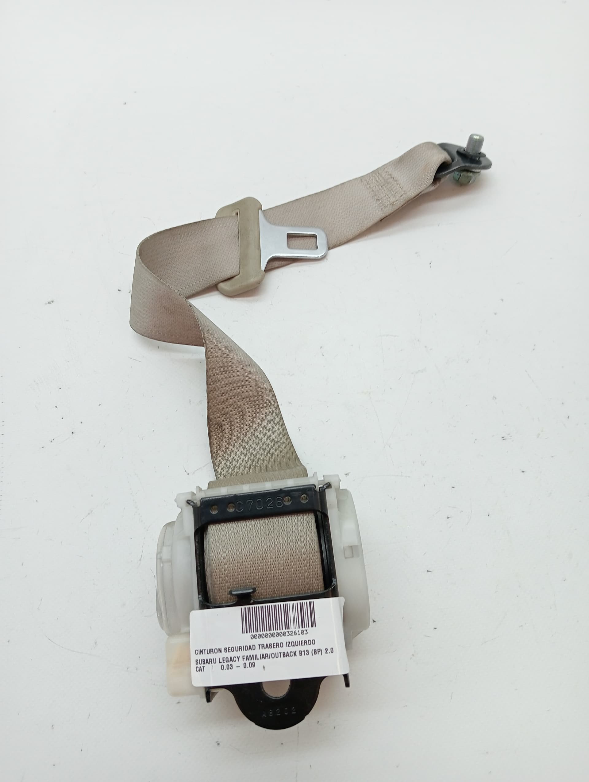 Cinturon seguridad trasero izquierdo SUBARU LEGACY FAMILIAR/OUTBACK B13 (BP)