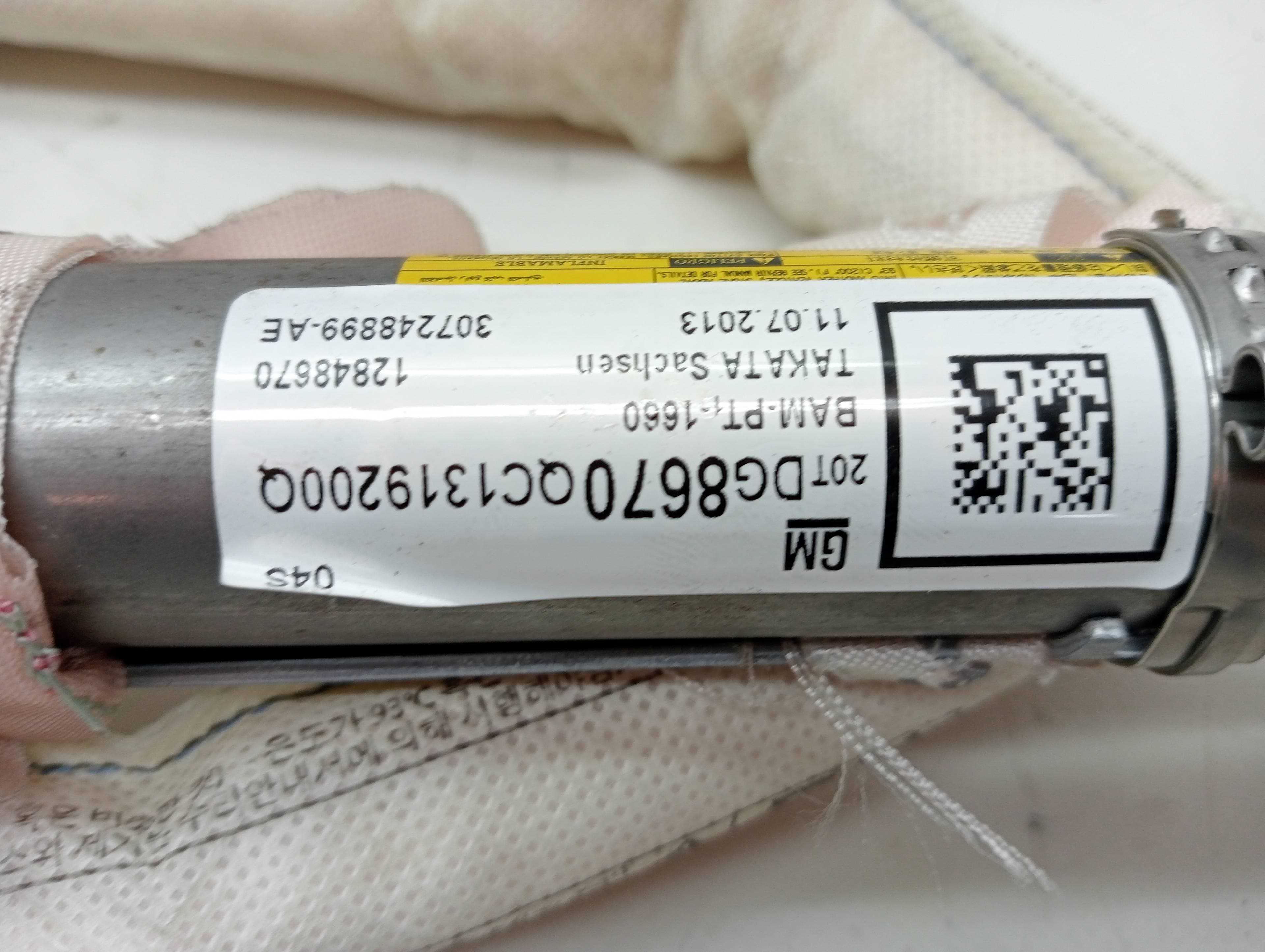 Airbag cortina delantero derecho OPEL INSIGNIA BERLINA 4