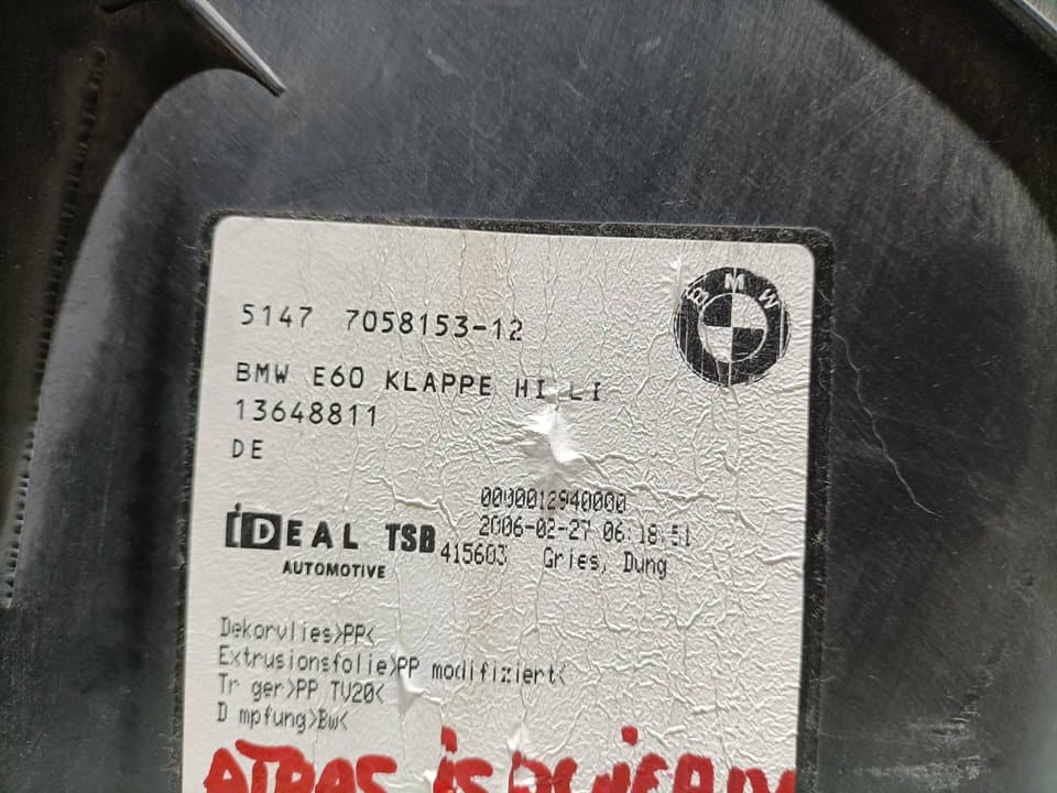 Guarnecido porton trasero BMW SERIE 5 BERLINA (E60) 2