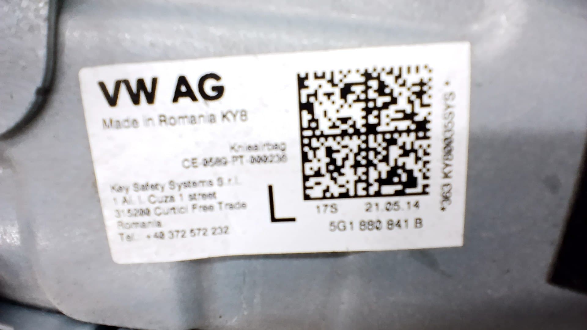 Airbag rodillas SKODA OCTAVIA BERLINA (1Z3) 2