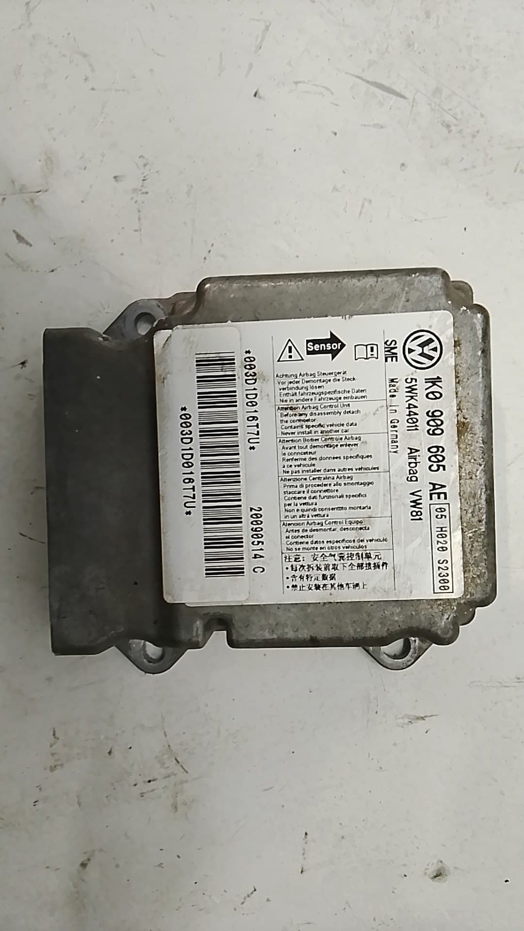 Kit airbag VOLKSWAGEN SCIROCCO VAN 3