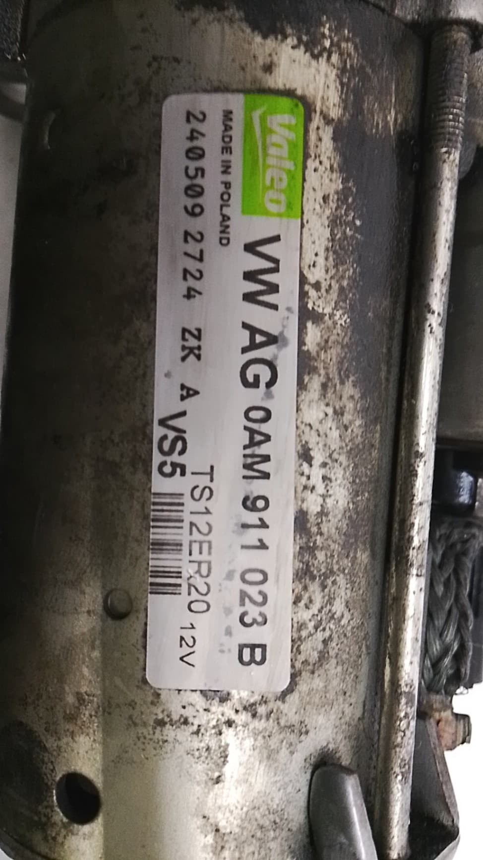 Motor arranque VOLKSWAGEN SCIROCCO VAN 2