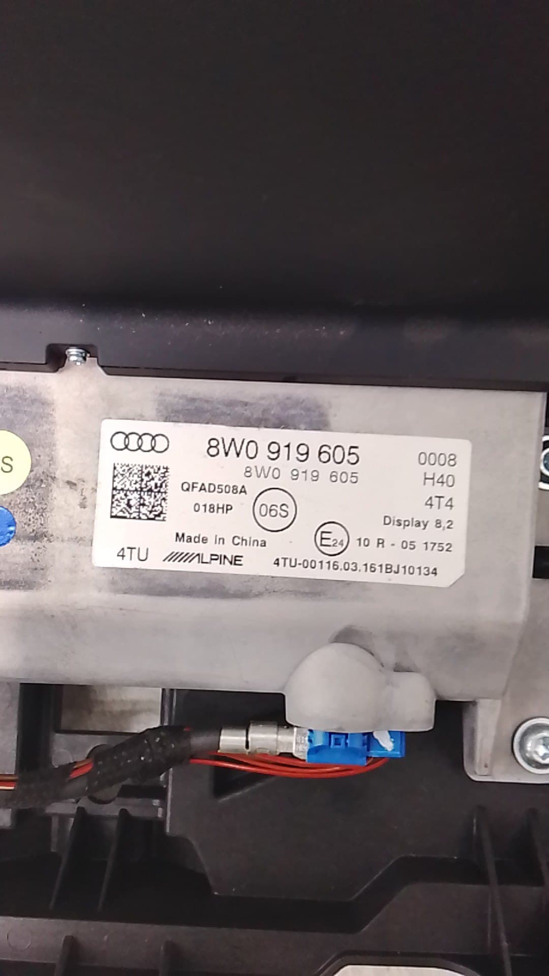 Pantalla multifuncion AUDI A4 AVANT (8W5) 3