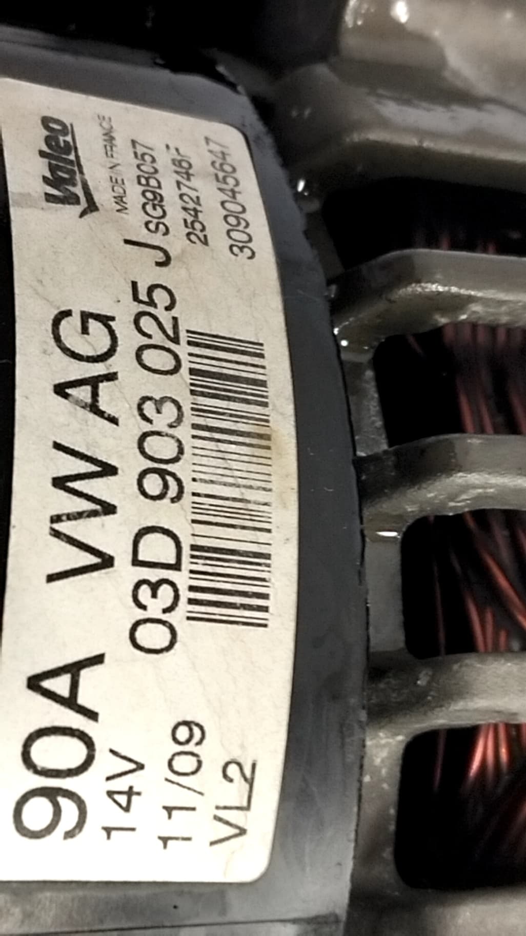 Alternador VOLKSWAGEN POLO (9N1) 2