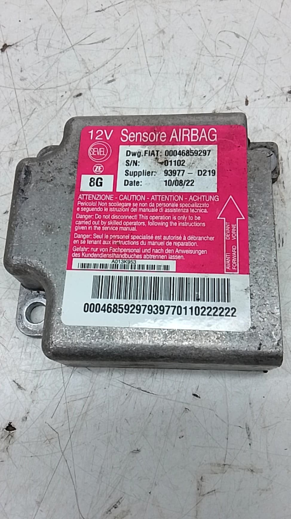 Centralita airbag CITROEN JUMPER CAJA ABIERTA (06.2006 =>)