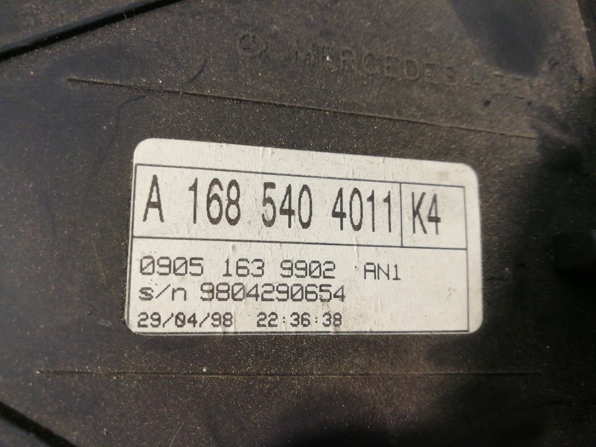 Cuadro instrumentos MERCEDES-BENZ CLASE A (W168) 3