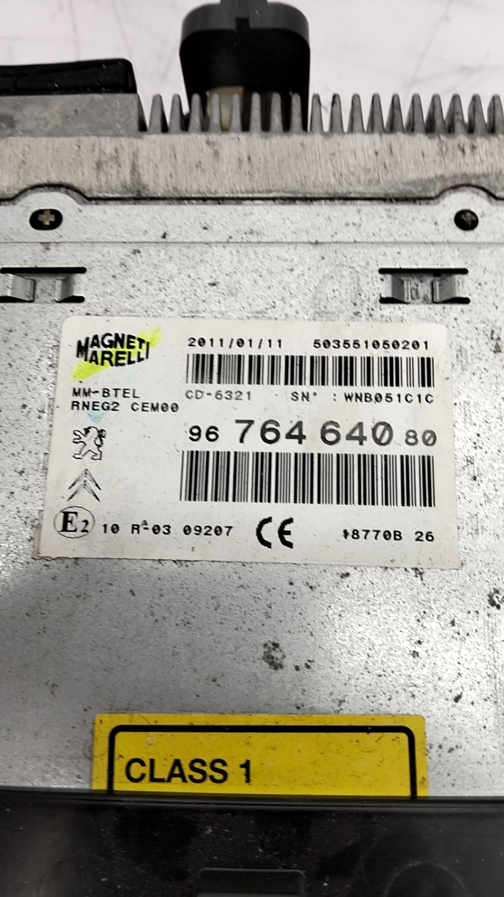 Sistema audio / radio cd PEUGEOT 508 5