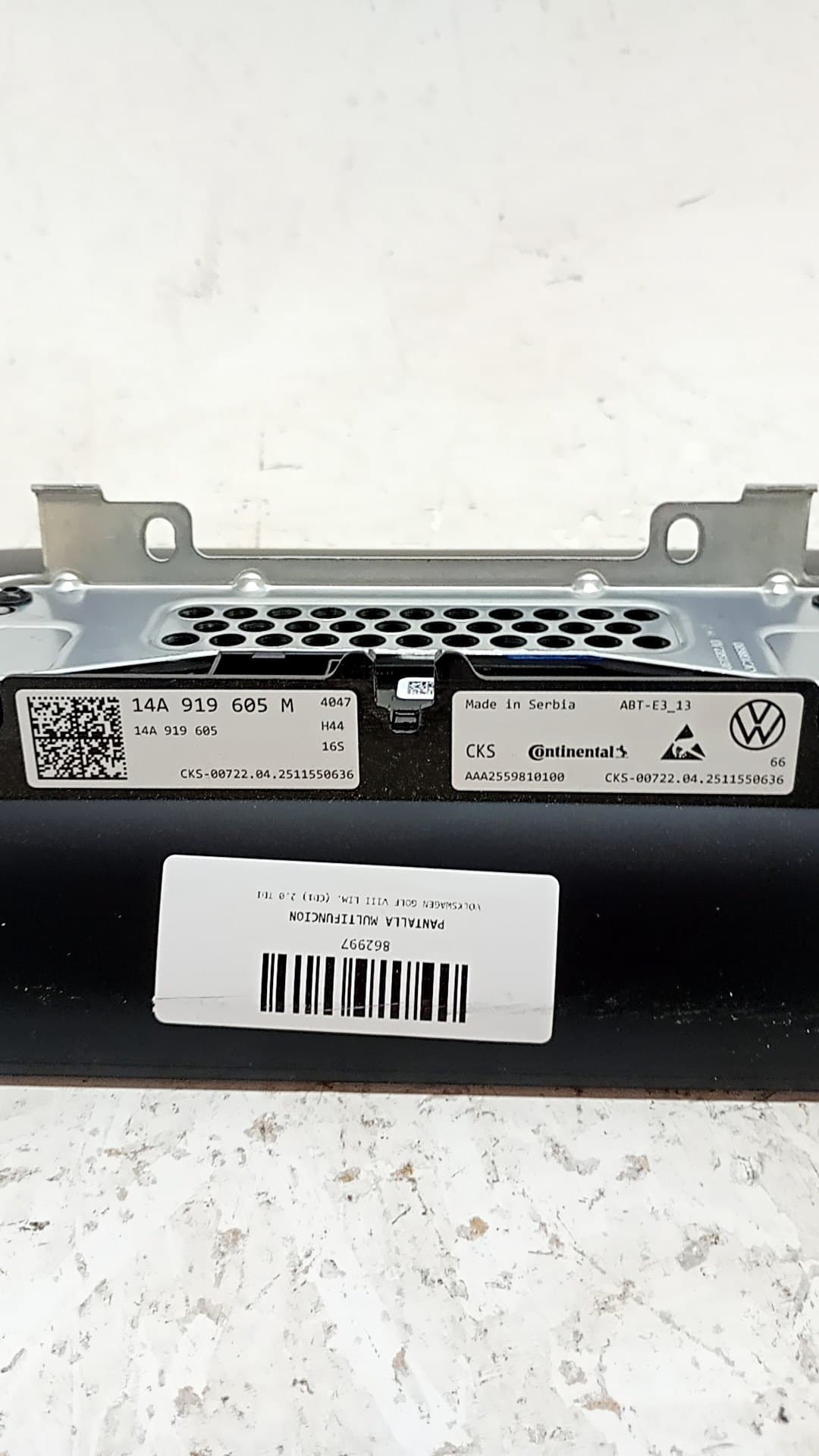Pantalla multifuncion VOLKSWAGEN GOLF VIII LIM 3