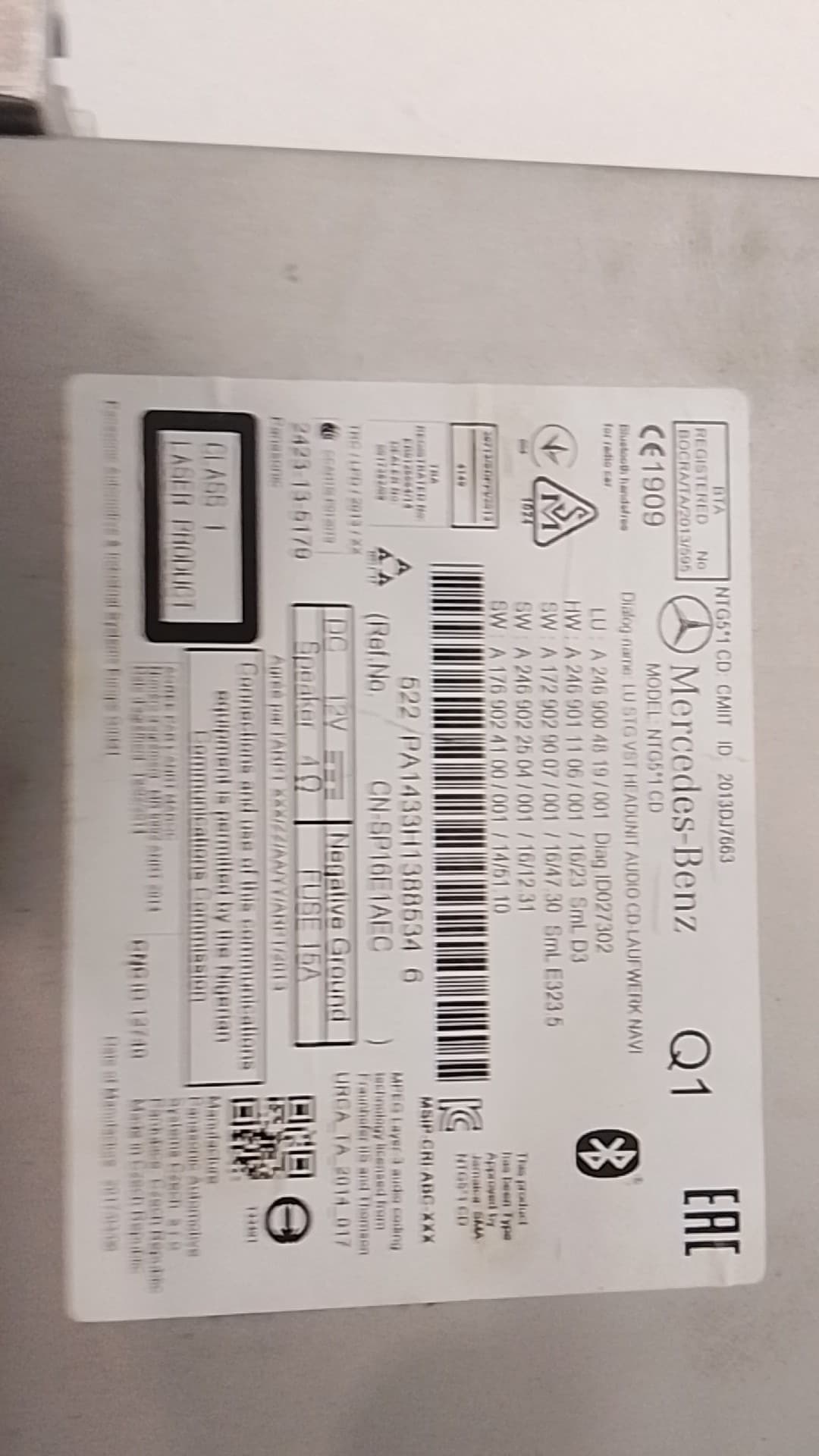 Sistema audio / radio cd MERCEDES-BENZ CLASE A (W169) 3