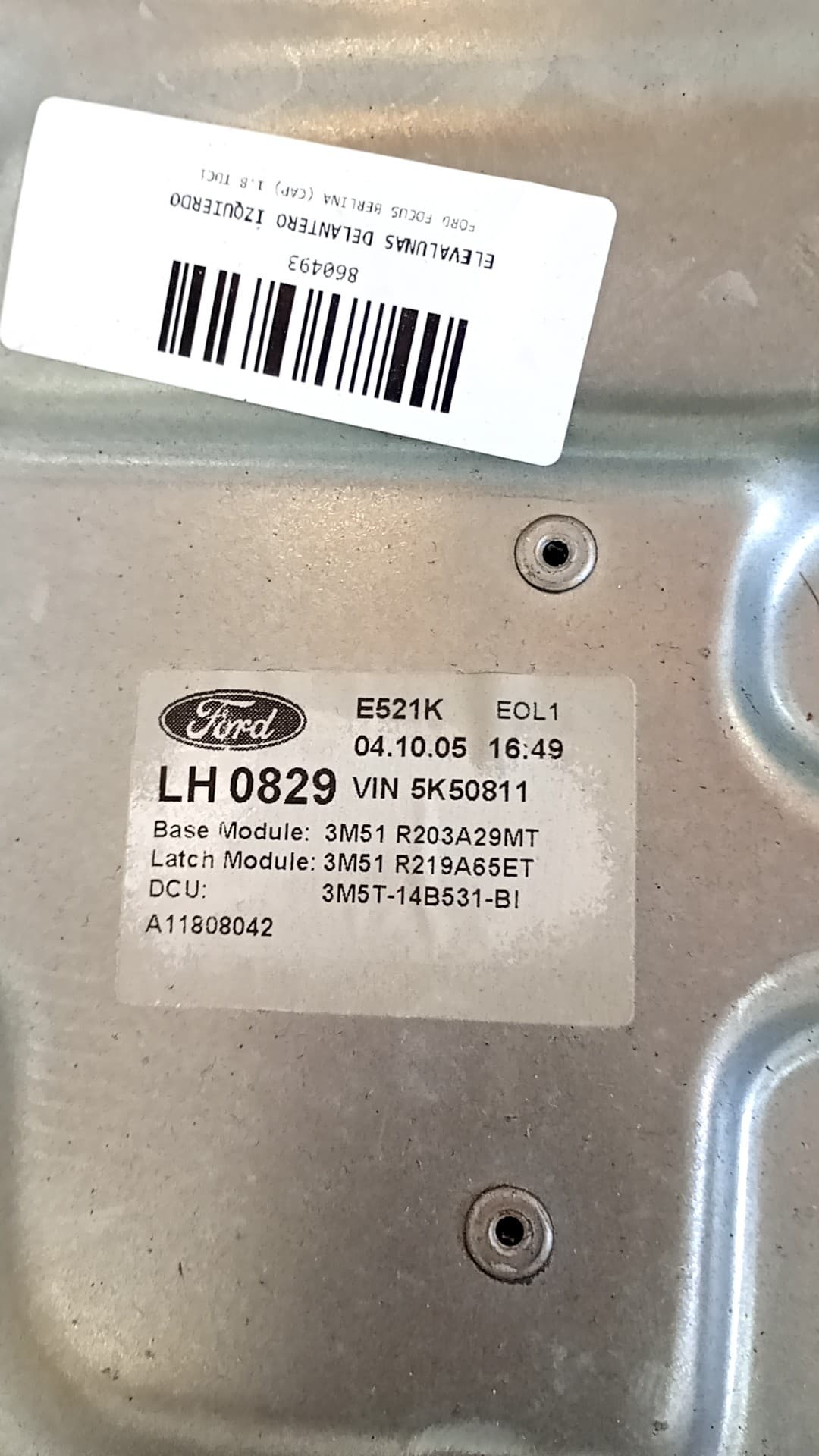 Elevalunas delantero izquierdo FORD FOCUS BERLINA (CAP) 3