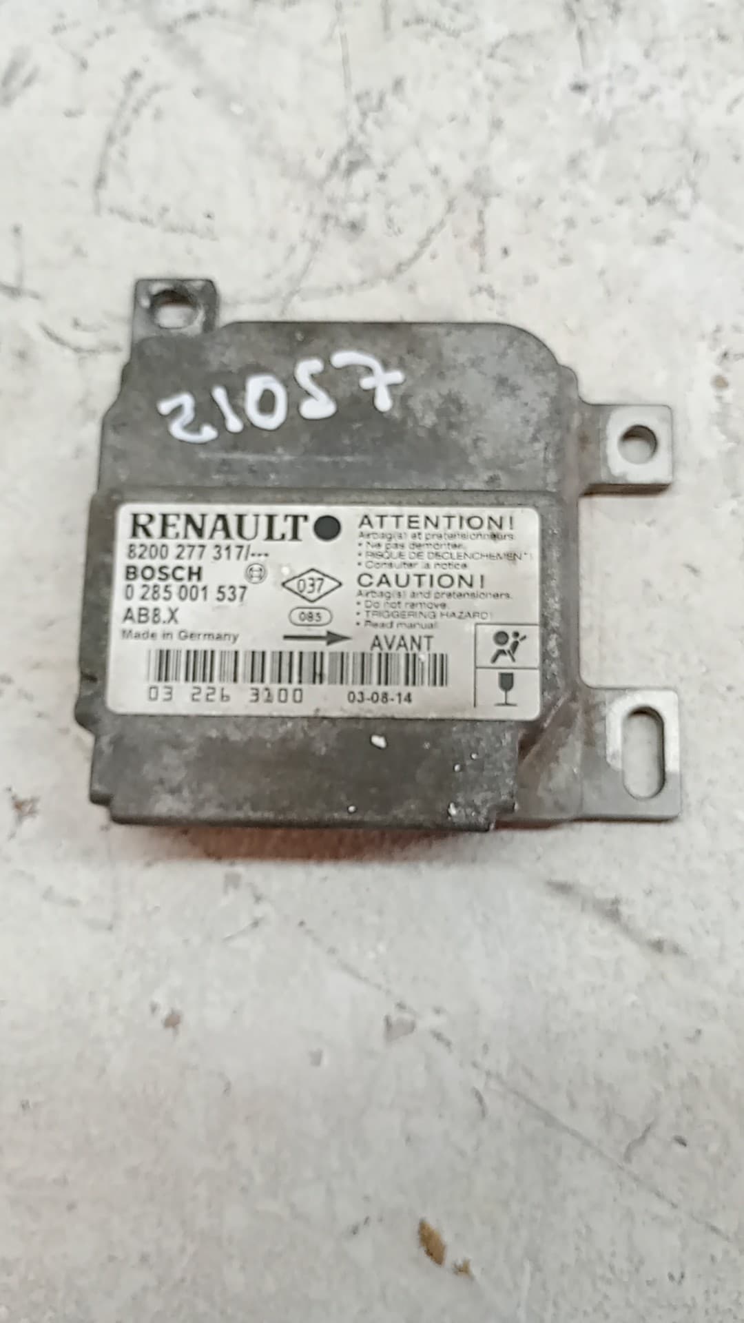 Centralita airbag RENAULT CLIO I FASE I+II (B/C57)
