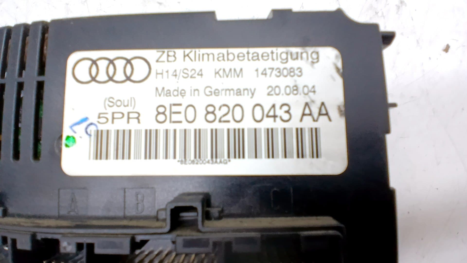 Mando climatizador AUDI A4 BERLINA (8E) 2