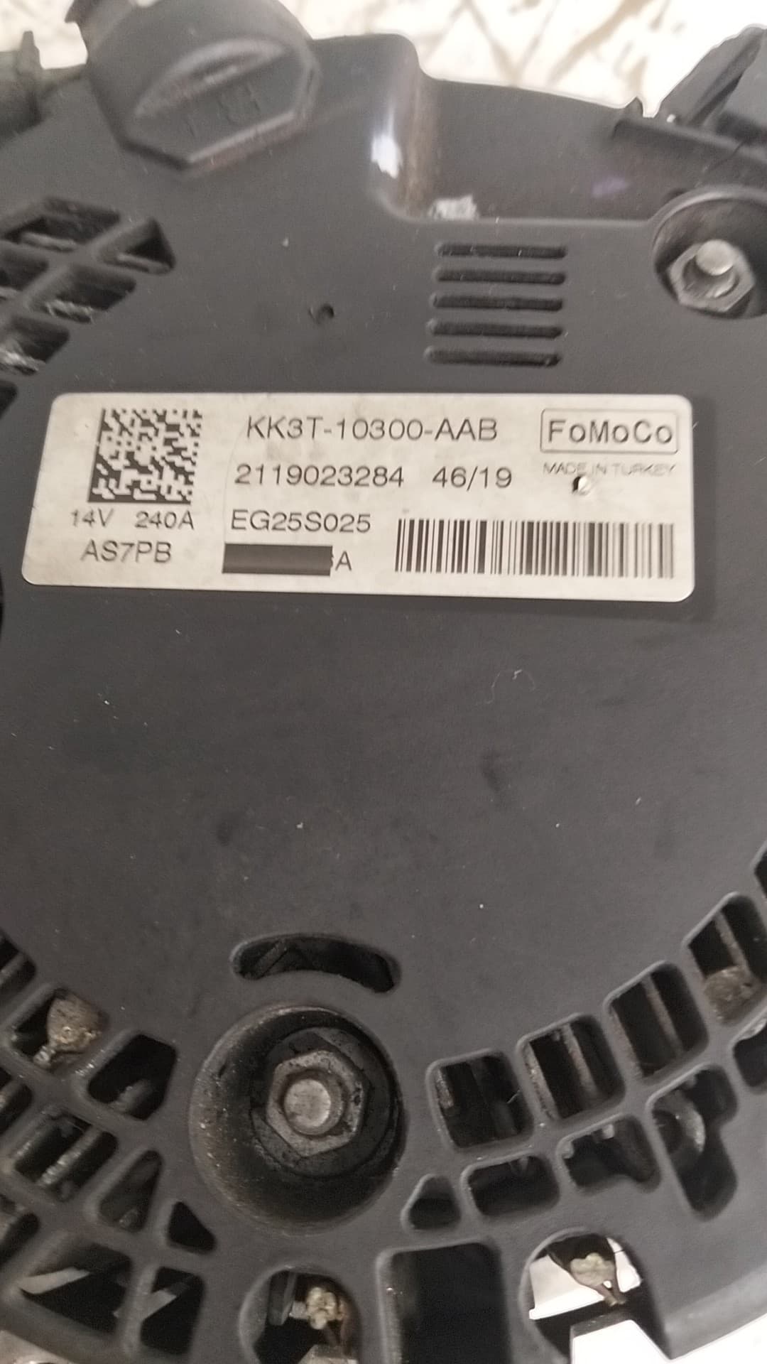Alternador FORD TOURNEO CUSTOM V362 AUTOBÚS 3