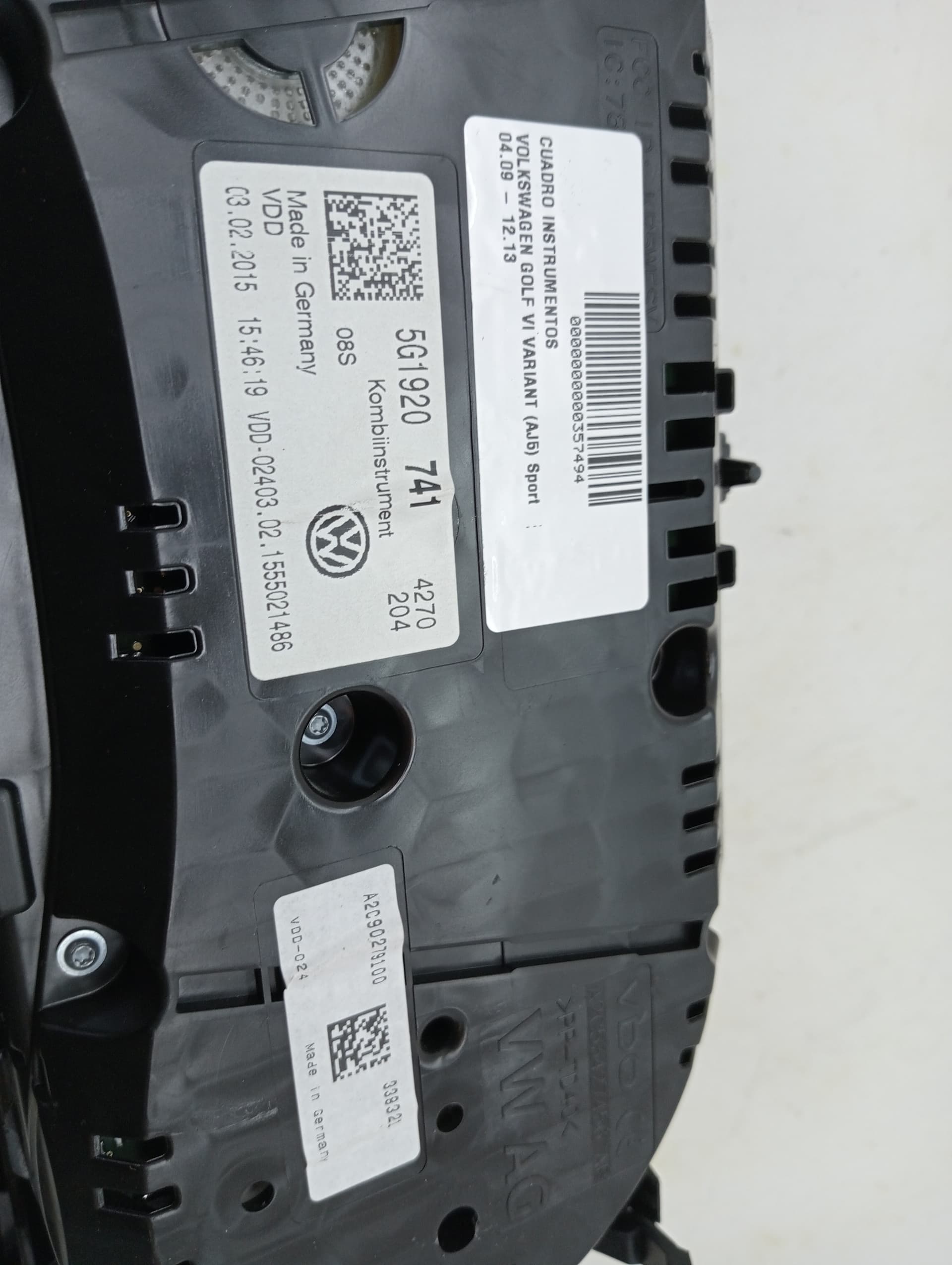 Cuadro instrumentos VOLKSWAGEN GOLF VI VARIANT (AJ5) 2