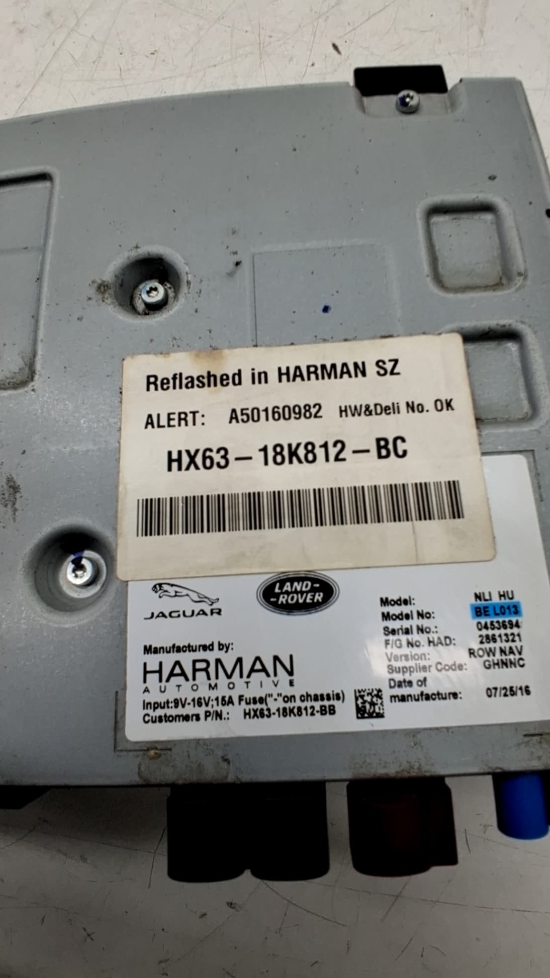 Sistema audio / radio cd LAND ROVER DISCOVERY SPORT 3