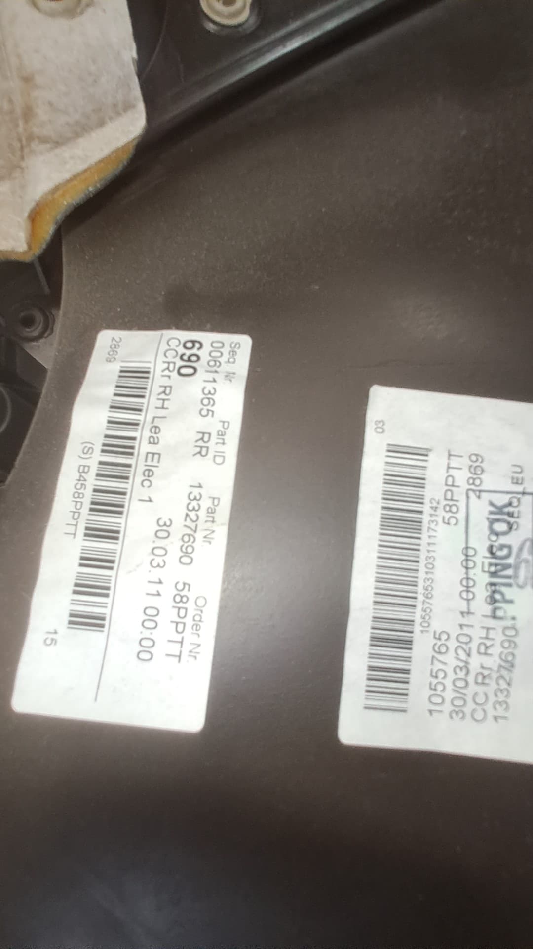 Guarnecido puerta trasera derecha OPEL INSIGNIA BERLINA 2