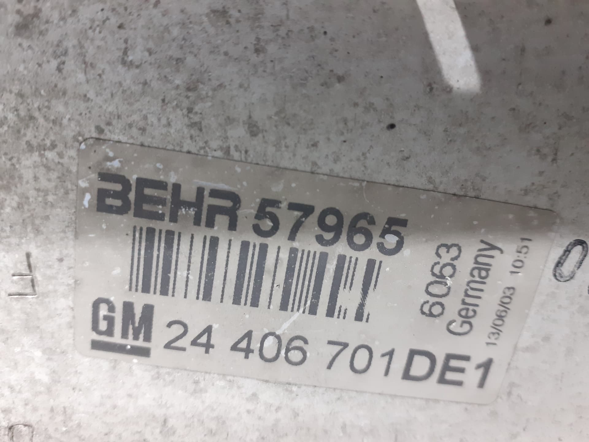 Intercooler OPEL ASTRA G CARAVAN 2