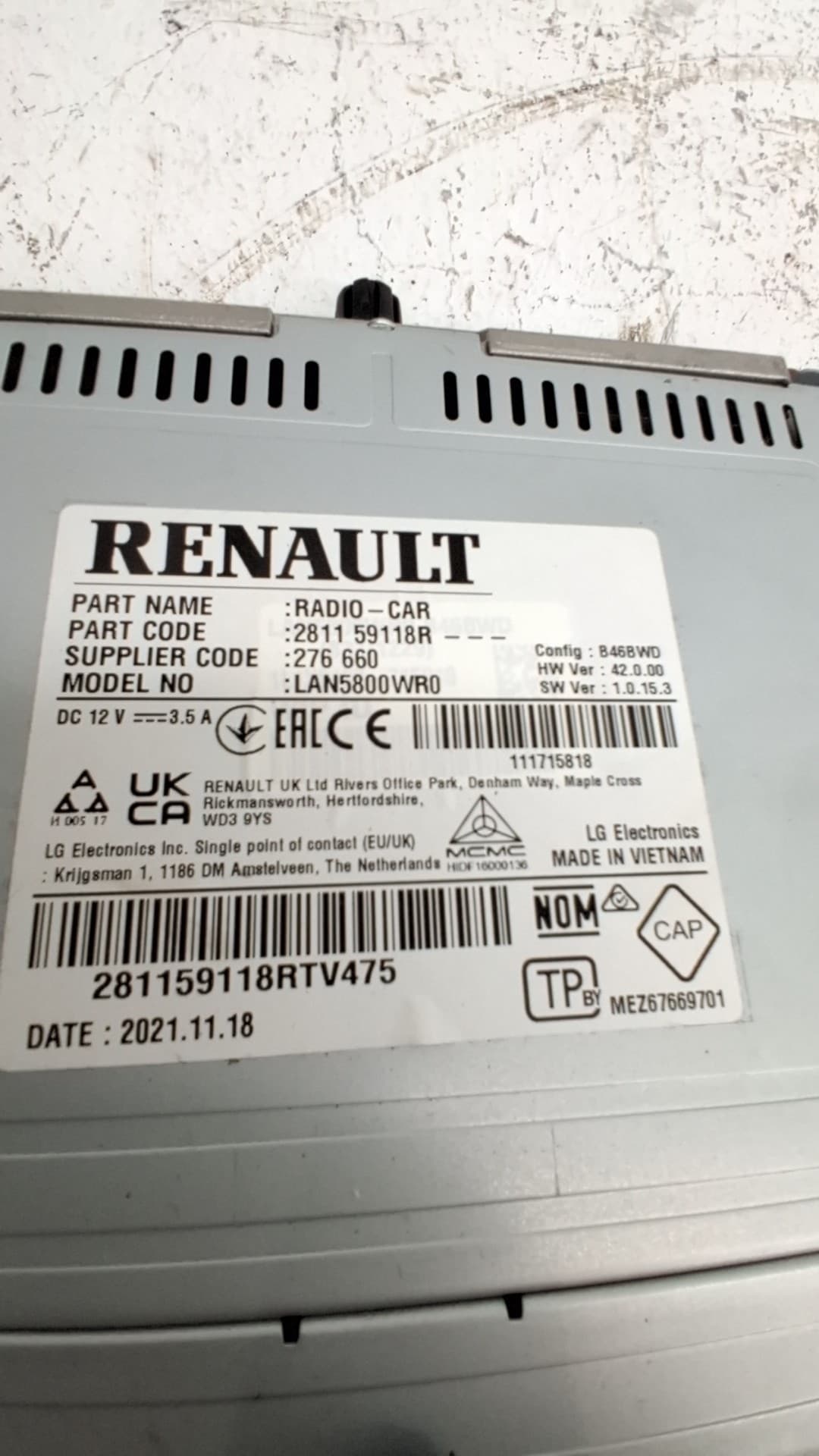 Pantalla multifuncion DACIA SPRING 2