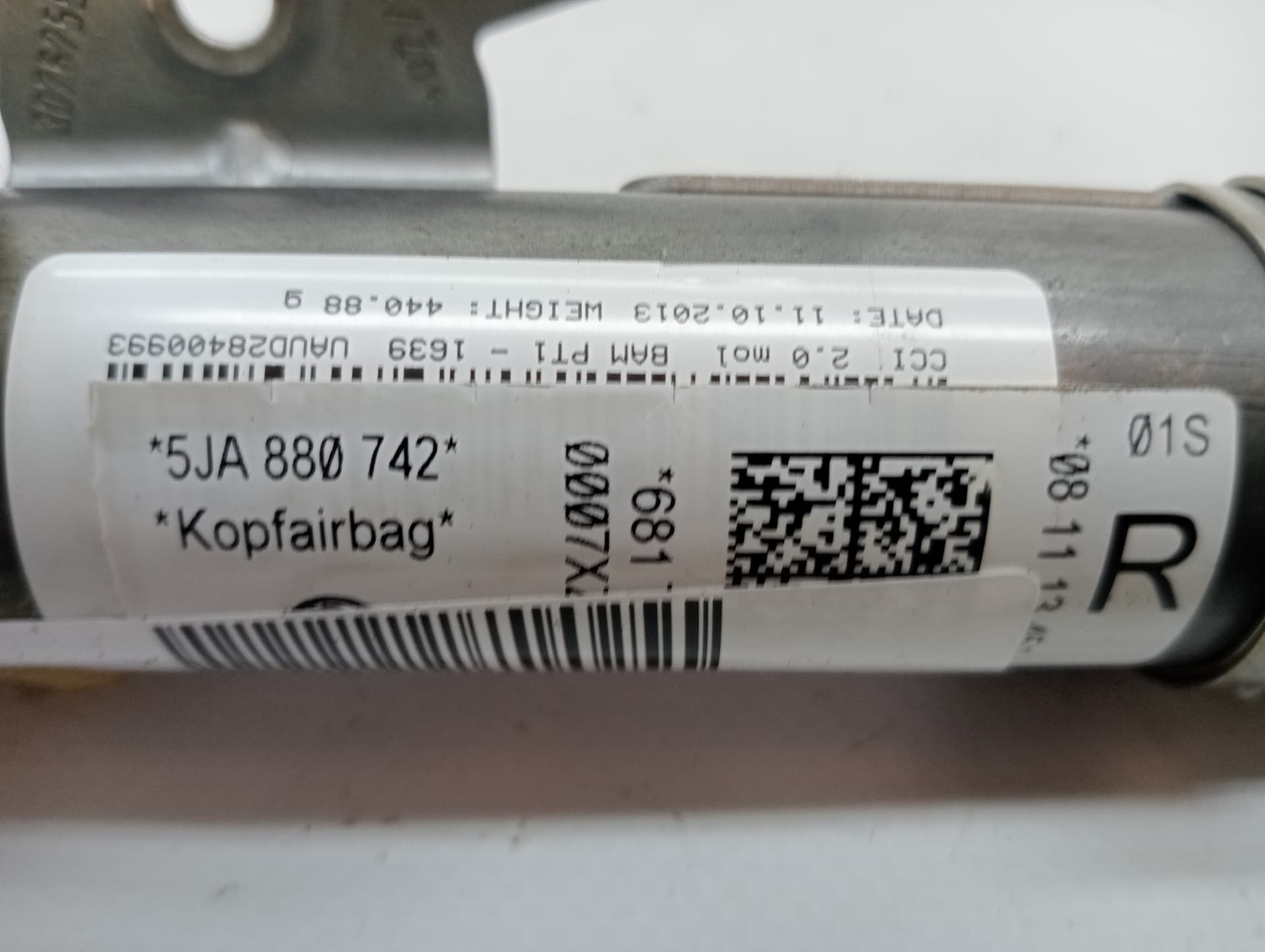 Airbag cortina delantero derecho SEAT TOLEDO (KG3) 3