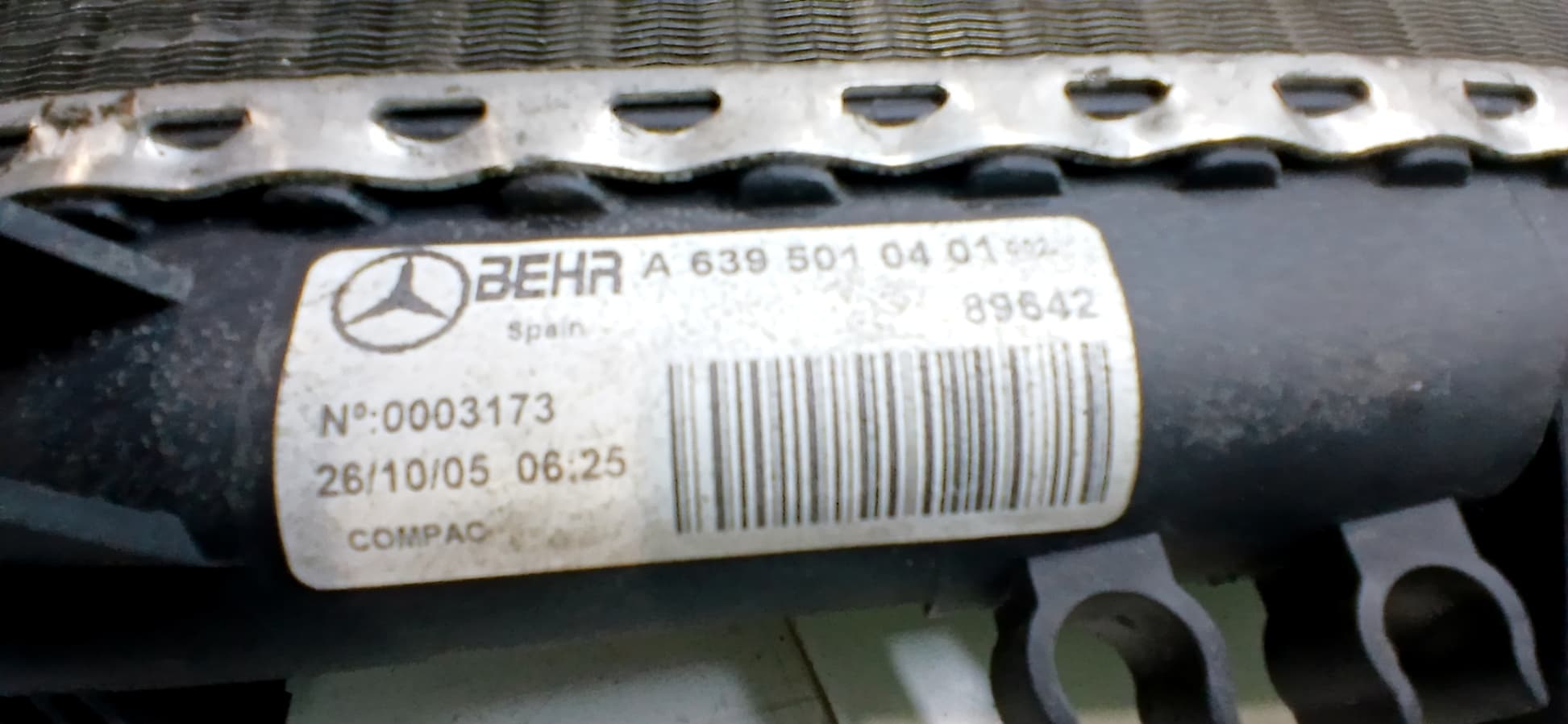 Radiador agua MERCEDES-BENZ VITO (W639) BASIC, COMBI 2