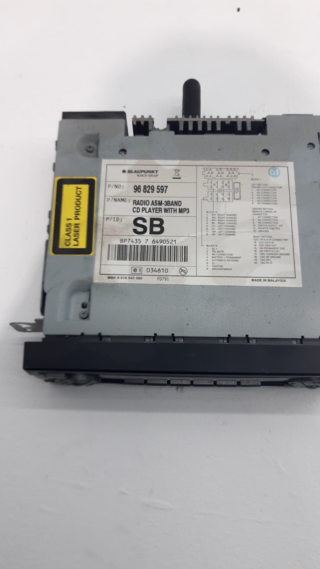 Sistema audio / radio cd CHEVROLET LACETTI 4