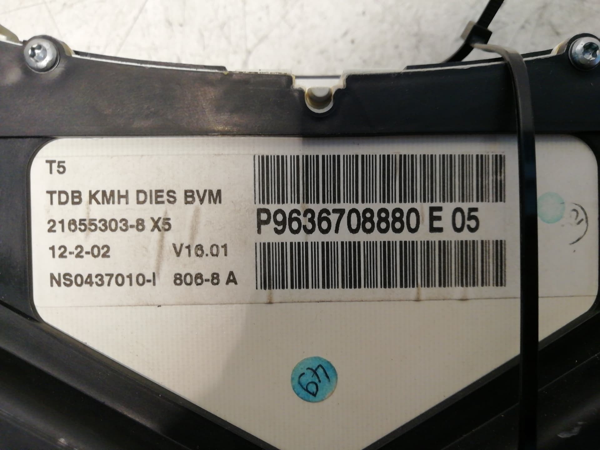 Cuadro instrumentos PEUGEOT 307 BREAK / SW (S1) 3