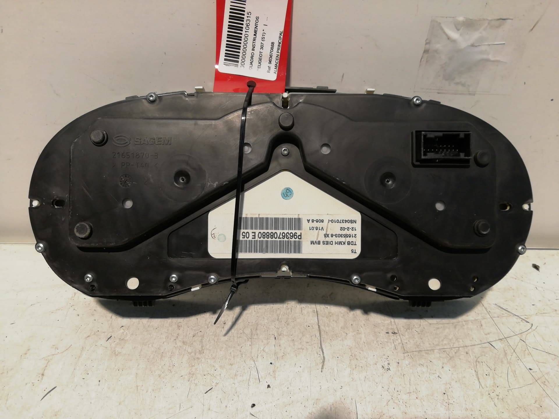 Cuadro instrumentos PEUGEOT 307 BREAK / SW (S1) 2
